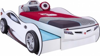 CARBED Кровать-машина Coupe с выдвижной кроватью White 20.03.1310.00 в Шарыпово - sharypovo.mebel54.com | фото