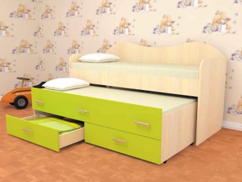 Кровать детская Нимфа двухместная 2.0 Венге/Дуб молочный в Шарыпово - sharypovo.mebel54.com | фото