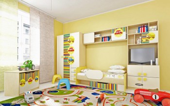 Детская комната Клаксон (Бежевый/корпус Клен) в Шарыпово - sharypovo.mebel54.com | фото