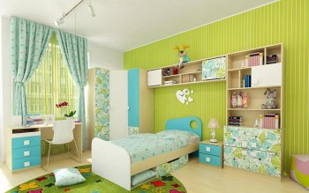 Детская комната Твит (Белый/Зеленый/корпус Клен) в Шарыпово - sharypovo.mebel54.com | фото