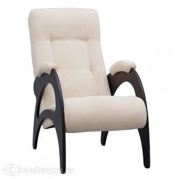 Кресло для отдыха Неаполь Модель 9 без лозы (Венге-эмаль/Ткань Ваниль Verona Vanilla) в Шарыпово - sharypovo.mebel54.com | фото