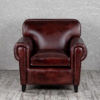 Кресло кожаное Элегант (Бордовый) в Шарыпово - sharypovo.mebel54.com | фото