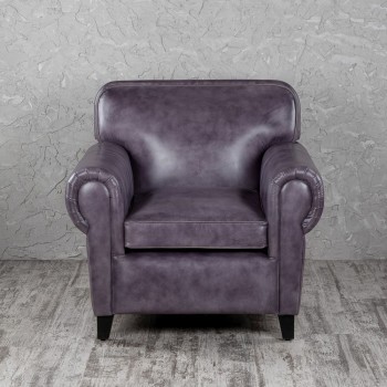 Кресло кожаное Элегант (Фиолетовый) в Шарыпово - sharypovo.mebel54.com | фото