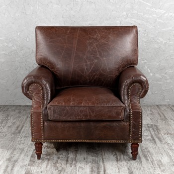Кресло кожаное Лофт Аристократ (ширина 1100 мм) в Шарыпово - sharypovo.mebel54.com | фото
