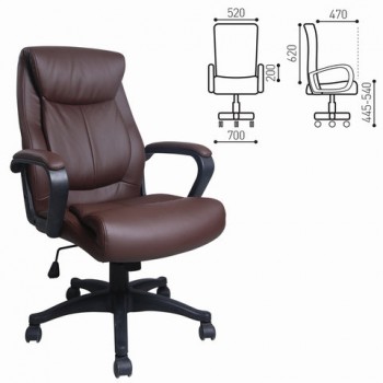 Кресло офисное BRABIX Enter EX-511 (коричневый) в Шарыпово - sharypovo.mebel54.com | фото
