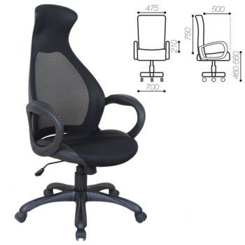 Кресло офисное BRABIX Genesis EX-517 (черное) в Шарыпово - sharypovo.mebel54.com | фото
