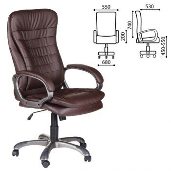 Кресло офисное BRABIX Omega EX-589 (коричневое) в Шарыпово - sharypovo.mebel54.com | фото