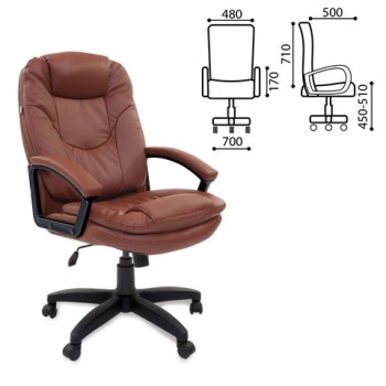 Кресло офисное BRABIX Trend EX-568 (коричневый) в Шарыпово - sharypovo.mebel54.com | фото