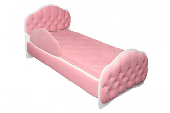 Кровать 160 Гармония 36 Светло-розовый (мягкий бортик) в Шарыпово - sharypovo.mebel54.com | фото