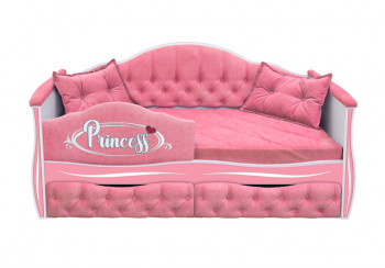 Кровать 160 серии Иллюзия 2 ящика 36 Розовый (мягкий бортик/подушки) в Шарыпово - sharypovo.mebel54.com | фото