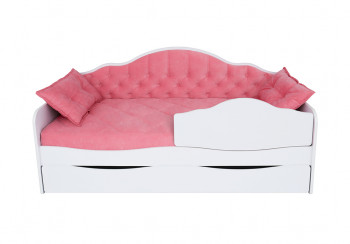 Кровать 170 серии Иллюзия Лайт 1 ящик 89 Розовый (подушки) в Шарыпово - sharypovo.mebel54.com | фото