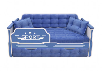 Кровать 170 серии Спорт 1 ящик 85 Синий (подушки) в Шарыпово - sharypovo.mebel54.com | фото