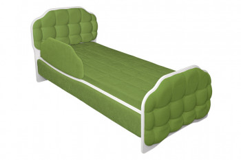 Кровать 190 Атлет Lux 76 Зелёный (мягкий бортик) в Шарыпово - sharypovo.mebel54.com | фото