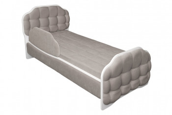 Кровать 190 Атлет Lux 96 Серый (мягкий бортик) в Шарыпово - sharypovo.mebel54.com | фото