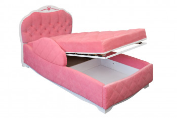 Кровать 190 Гармония Lux 32 Фиолетовый (мягкий бортик) в Шарыпово - sharypovo.mebel54.com | фото