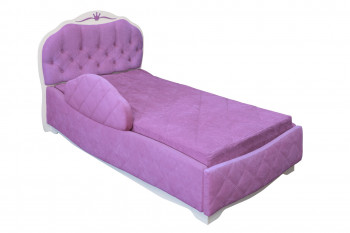 Кровать 190 Гармония Lux 67 Светло-фиолетовый (мягкий бортик) в Шарыпово - sharypovo.mebel54.com | фото
