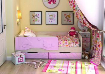 Кровать Алиса КР-812 1,6 Белфорд/Розовый металлик в Шарыпово - sharypovo.mebel54.com | фото