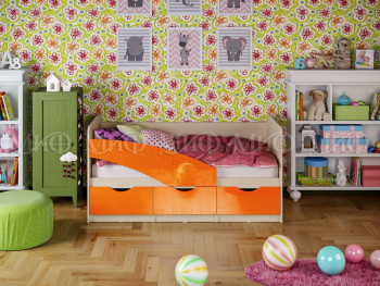 Кровать Бабочки 1,6м (Оранжевый металлик) в Шарыпово - sharypovo.mebel54.com | фото