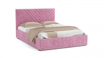 Кровать Гамма ш. 1400 (с основанием для хранения) (велюр тенерифе розовый) в Шарыпово - sharypovo.mebel54.com | фото