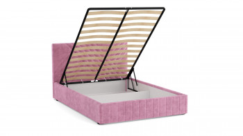 Кровать Гамма ш. 1400 (с основанием для хранения) (велюр тенерифе розовый) в Шарыпово - sharypovo.mebel54.com | фото