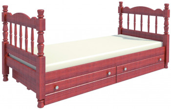 Кровать одинарная Аленка из массива сосны 800*1890 Орех в Шарыпово - sharypovo.mebel54.com | фото