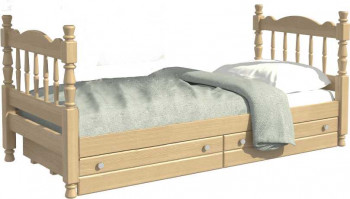 Кровать одинарная Аленка из массива сосны 800*1890 Сосна в Шарыпово - sharypovo.mebel54.com | фото