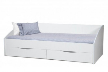 Кровать одинарная "Фея - 3" (симметричная) New/(белый / белый / ДВПО: белый) в Шарыпово - sharypovo.mebel54.com | фото