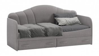 Кровать с мягкой спинкой и ящиками «Сабрина» 900 Светло-серый в Шарыпово - sharypovo.mebel54.com | фото