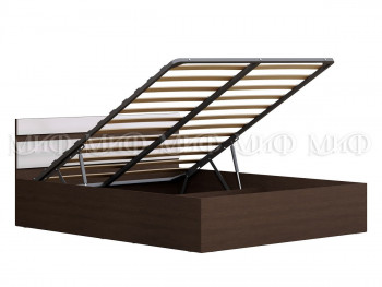 Кровать с подъемным механизмом Нэнси 1,4м (Венге/белый глянец) в Шарыпово - sharypovo.mebel54.com | фото