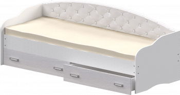 Кровать Софа-7 с мягкой спинкой (800х1900) Белый в Шарыпово - sharypovo.mebel54.com | фото
