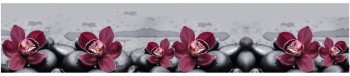 Кухонный фартук КМ 14 Орхидея Цветы Камни в Шарыпово - sharypovo.mebel54.com | фото