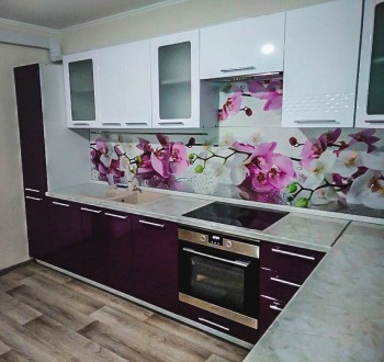 Модульная кухня Капля (Белый глянец/Лайм глянец) в Шарыпово - sharypovo.mebel54.com | фото