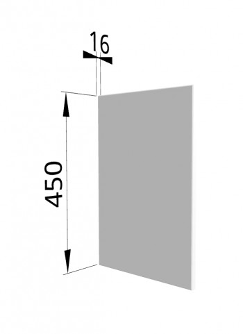 Панель торцевая (для шкафа горизонтального высокого) ВПГ Ройс (Белый софт) в Шарыпово - sharypovo.mebel54.com | фото