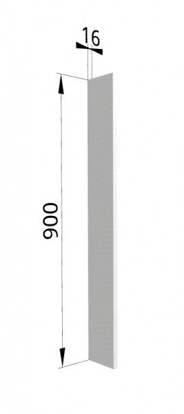 Панель торцевая (для шкафа верхнего торцевого высотой 900 мм) ВПТ 400 Мелисса (Графит скин) в Шарыпово - sharypovo.mebel54.com | фото