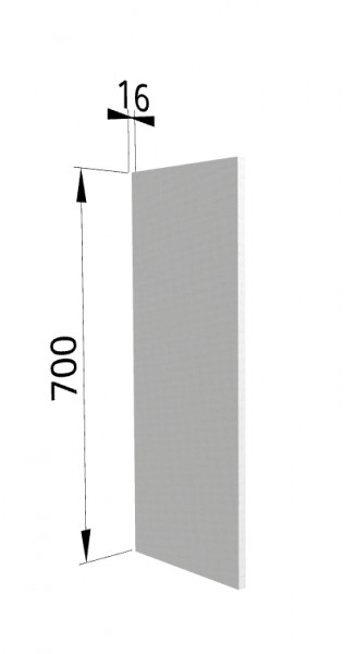 Панель торцевая (для шкафа верхнего высотой 700 мм) П Мелисса (Графит скин) в Шарыпово - sharypovo.mebel54.com | фото