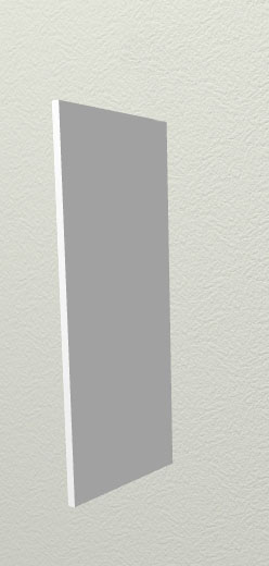 Панель торцевая П Капля (для шкафа верхнего) Белый в Шарыпово - sharypovo.mebel54.com | фото
