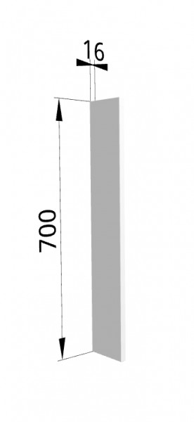 Панель торцевая ПТ 400 Ройс (для шкафа торцевого верхнего) Белый софт в Шарыпово - sharypovo.mebel54.com | фото