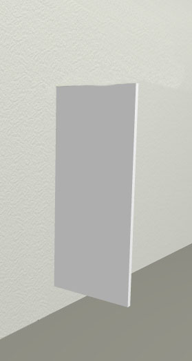 Панель торцевая СТ 400 Капля (для шкафа торцевого нижнего) Белый в Шарыпово - sharypovo.mebel54.com | фото