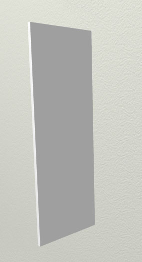 Панель торцевая ВП Капля (для шкафа верхнего высокого) Белый в Шарыпово - sharypovo.mebel54.com | фото