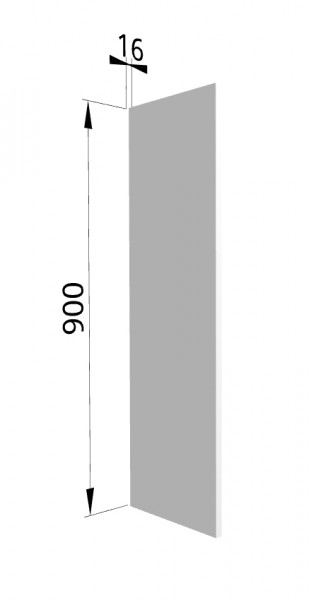 Панель торцевая ВП Ройс (для шкафа верхнего высокого) Белый софт в Шарыпово - sharypovo.mebel54.com | фото
