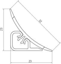 Плинтус LB-23, L=3000мм, черный в Шарыпово - sharypovo.mebel54.com | фото