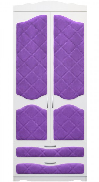 Шкаф 2-х створчатый с ящиками серии Иллюзия 32 Фиолетовый в Шарыпово - sharypovo.mebel54.com | фото