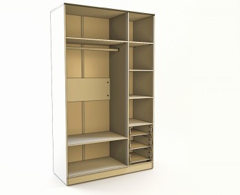 Шкаф 3-х створчатый с ящиками Лофт (Белый/корпус Дуб Сонома) в Шарыпово - sharypovo.mebel54.com | фото