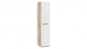 Шкаф для белья с 1-ой дверью «Фьюжн» Дуб Делано/Белый глянец в Шарыпово - sharypovo.mebel54.com | фото
