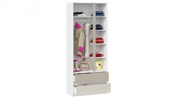 Шкаф для одежды комбинированный «Сканди» Дуб Гарден/Белый/Глиняный серый в Шарыпово - sharypovo.mebel54.com | фото