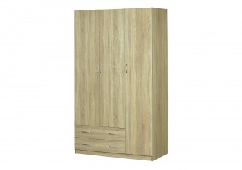 Шкаф для платья и белья 3-х дверный без зеркала Дуб Сонома в Шарыпово - sharypovo.mebel54.com | фото