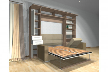 Шкаф-кровать с диваном Каролина в Шарыпово - sharypovo.mebel54.com | фото