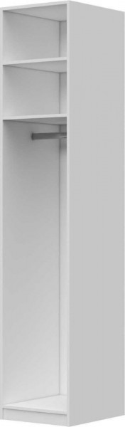 Шкаф ШР-1 зеркало, правый, Вива (Белый/Белый глянец/Платина) в Шарыпово - sharypovo.mebel54.com | фото