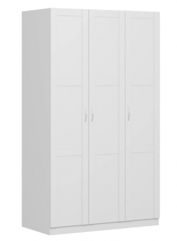 Шкаф трехдверный Пегас сборный белый в Шарыпово - sharypovo.mebel54.com | фото