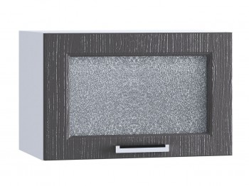 Шкаф верхний горизонтальный со стеклом 500, ШВГС 500 (Клен серый/корпус белый) в Шарыпово - sharypovo.mebel54.com | фото